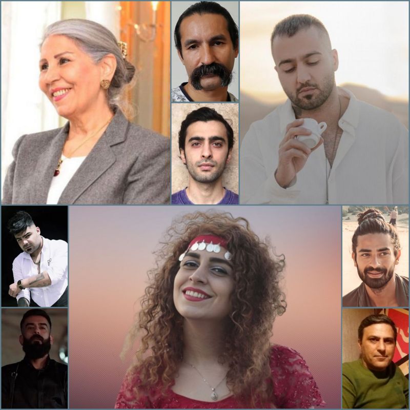 نویسندگان، خوانندگان، آهنگسازان، بازیگران، عکاس‌ها و نقاش‌‌های ایرانی در زندان